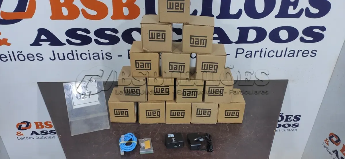 LOTE 027 - 16 MÓDULOS WIFI DATALOGGER WEG WCD ED100. (NO ESTADO) ATENÇÃO! FAZER A VISITAÇÃO ANTES DE ARREMATAR, NÃO SABEMOS SE FUNCIONA, LEILÃO NÃO TEM GARANTIA E NEM DEVOLUÇÃO, SUJEITO A POSSÍVEIS AVARIAS VISÍVEIS/OCULTAS E/OU AUSÊNCIA DE COMPONENTES.