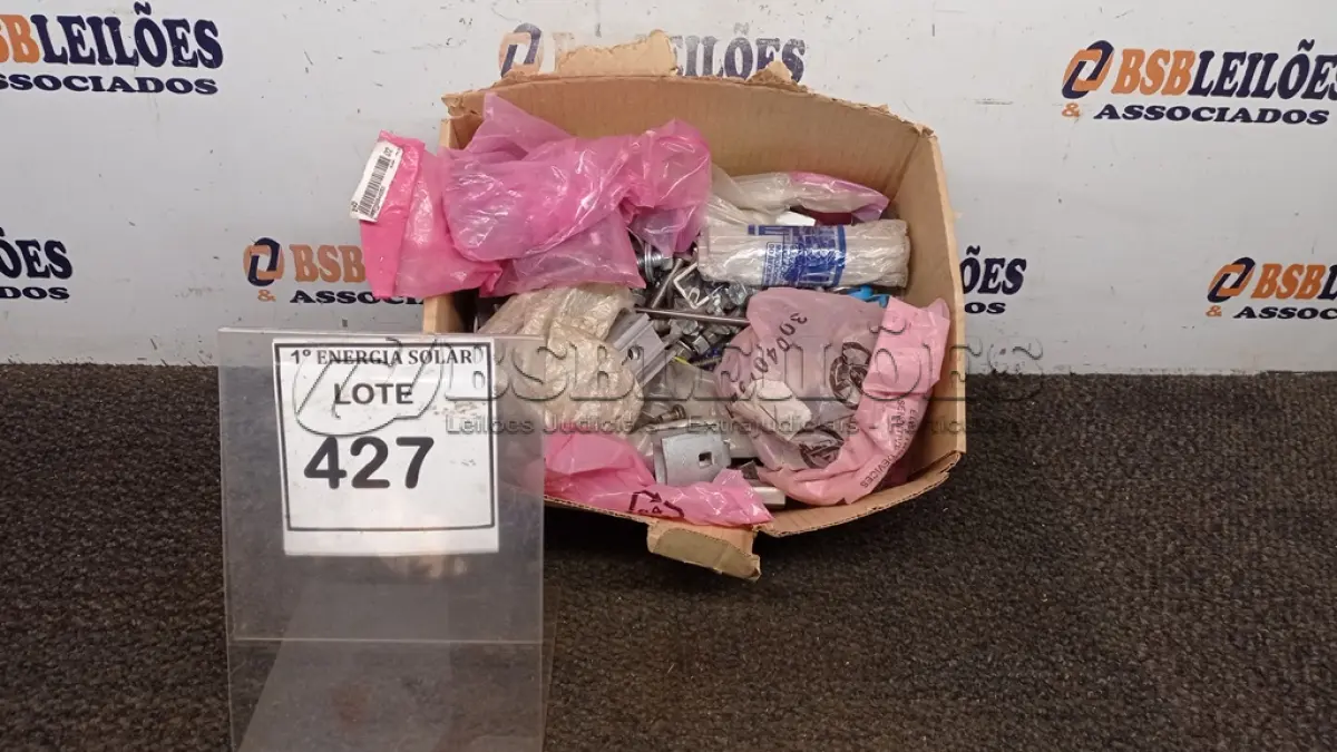 LOTE 427 - 01 CAIXA COM TERMINAIS INTERMEDIÁRIOS E PARAFUSOS DIVERSOS. (NO ESTADO) ATENÇÃO! FAZER A VISITAÇÃO ANTES DE ARREMATAR, NÃO SABEMOS SE FUNCIONA, LEILÃO NÃO TEM GARANTIA E NEM DEVOLUÇÃO, SUJEITO A POSSÍVEIS AVARIAS VISÍVEIS/OCULTAS E/OU 