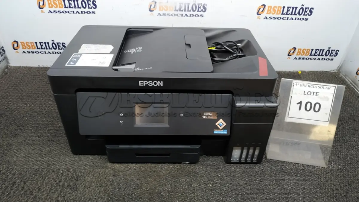 LOTE 100 - 01 IMPRESSORA EPSON MODELO L14150 WIFI. (NO ESTADO) ATENÇÃO! FAZER A VISITAÇÃO ANTES DE ARREMATAR, NÃO SABEMOS SE FUNCIONA, LEILÃO NÃO TEM GARANTIA E NEM DEVOLUÇÃO, SUJEITO A POSSÍVEIS AVARIAS VISÍVEIS/OCULTAS E/OU AUSÊNCIA DE COMPONENTES.