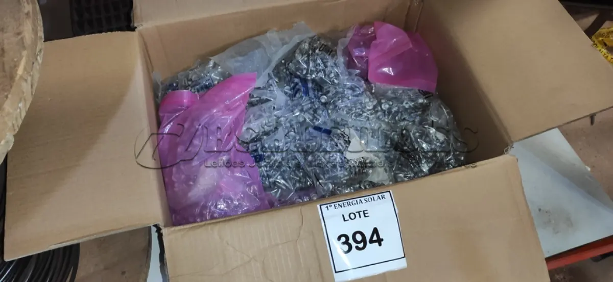 LOTE 394 - 01 CAIXA COM APROXIMADAMENTE 1.900 PARAFUSOS SEXTAVADO 5X25. (NO ESTADO) ATENÇÃO! FAZER A VISITAÇÃO ANTES DE ARREMATAR, NÃO SABEMOS SE FUNCIONA, LEILÃO NÃO TEM GARANTIA E NEM DEVOLUÇÃO, SUJEITO A POSSÍVEIS AVARIAS VISÍVEIS/OCULTAS E/OU 