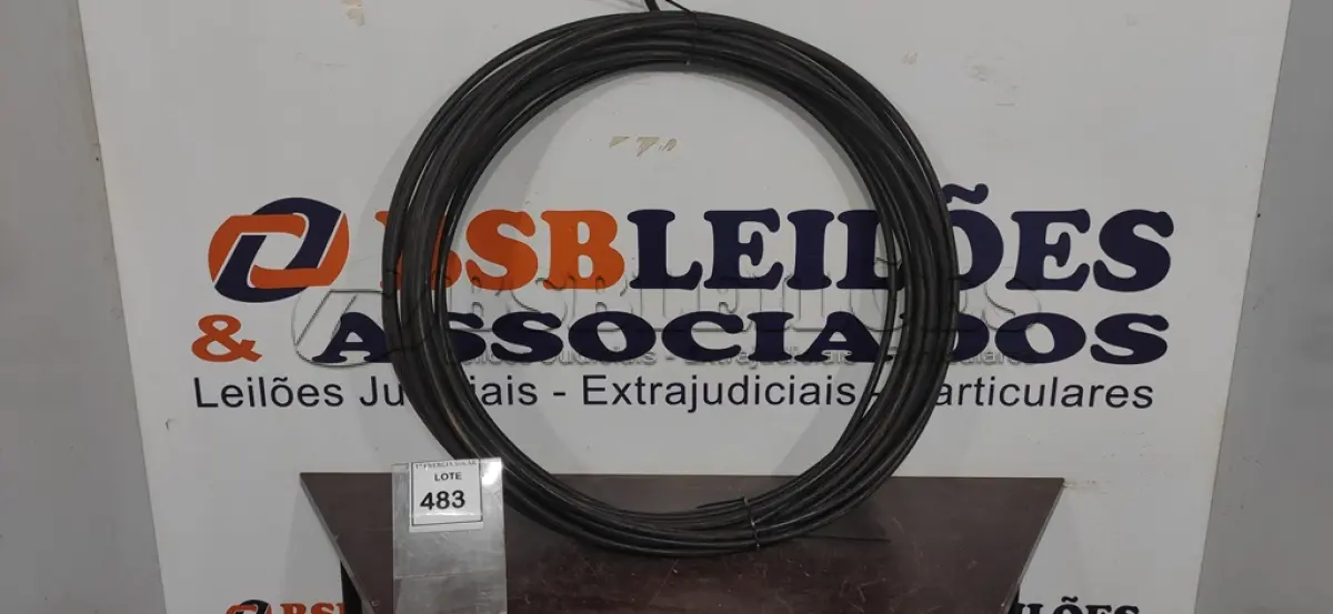 LOTE 483 - 38M DE CABO ISOLADO EM ALUMÍNIO PRETO 70MM. (NO ESTADO) ATENÇÃO! FAZER A VISITAÇÃO ANTES DE ARREMATAR, NÃO SABEMOS SE FUNCIONA, LEILÃO NÃO TEM GARANTIA E NEM DEVOLUÇÃO, SUJEITO A POSSÍVEIS AVARIAS VISÍVEIS/OCULTAS