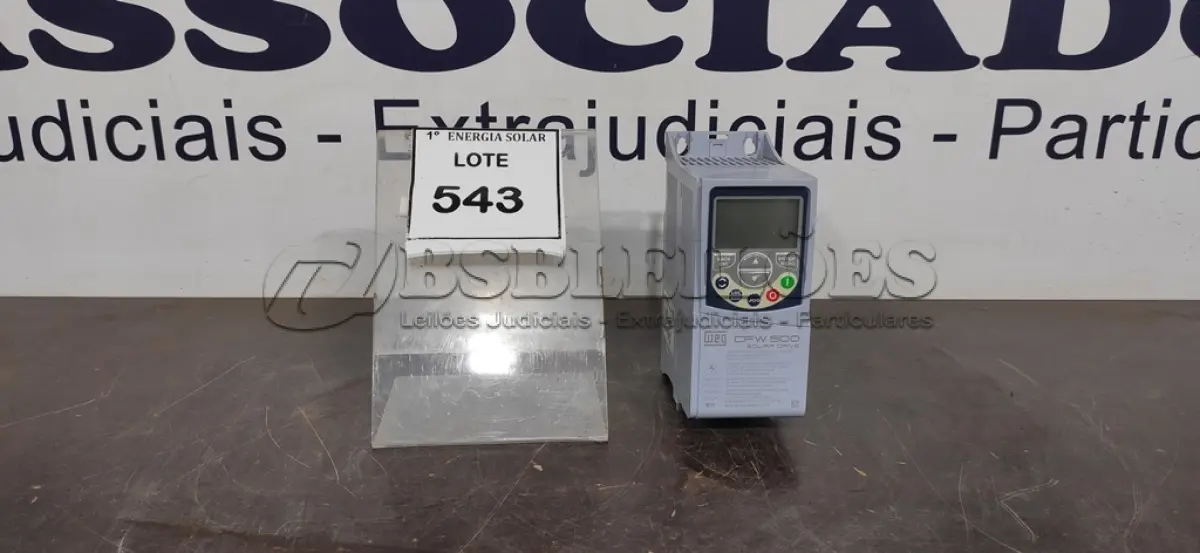 LOTE 543 - 01 INVERSOR DE FREQUÊNCIA CFW500. (NO ESTADO) ATENÇÃO! FAZER A VISITAÇÃO ANTES DE ARREMATAR, NÃO SABEMOS SE FUNCIONA, LEILÃO NÃO TEM GARANTIA E NEM DEVOLUÇÃO, SUJEITO A POSSÍVEIS AVARIAS VISÍVEIS/OCULTAS