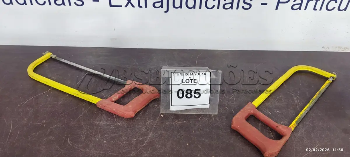 LOTE 085 - 02 ARCOS DE SERRA E 3 PONTEIROS. (NO ESTADO) ATENÇÃO! FAZER A VISITAÇÃO ANTES DE ARREMATAR, NÃO SABEMOS SE FUNCIONA, LEILÃO NÃO TEM GARANTIA E NEM DEVOLUÇÃO, SUJEITO A POSSÍVEIS AVARIAS VISÍVEIS/OCULTAS E/OU AUSÊNCIA DE COMPONENTES.
