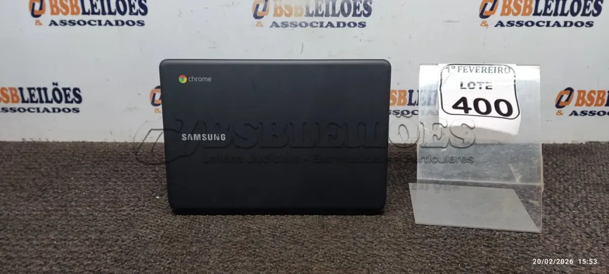 LOTE 400 - 01 NOTEBOOK 16GB MEMÓRIA 2GB LINHA CONNECT MARCA SAMSUNG SEM FONTE. (NO ESTADO) ATENÇÃO! FAZER A VISITAÇÃO ANTES DE ARREMATAR, NÃO SABEMOS SE FUNCIONA, LEILÃO NÃO TEM GARANTIA E NEM DEVOLUÇÃO, SUJEITO A POSSÍVEIS AVARIAS VISÍVEIS/OCULTAS E/OU AUSÊNCIA DE COMPONENTES.