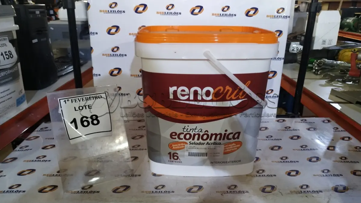 LOTE 168 - 01 BALDE DE SELADOR ACRÍLICO 16L INTERIOR/EXTERIOR MARCA RENOCRIL. (NO ESTADO) ATENÇÃO! FAZER A VISITAÇÃO ANTES DE ARREMATAR, NÃO SABEMOS SE FUNCIONA, LEILÃO NÃO TEM GARANTIA E NEM DEVOLUÇÃO, SUJEITO A POSSÍVEIS AVARIAS VISÍVEIS/OCULTAS E/OU AUSÊNCIA DE COMPONENTES.