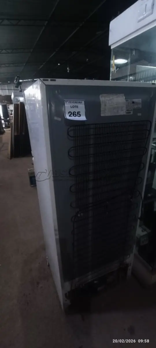 LOTE 265 - 01 GELADEIRA 220V LINHA BEM-ESTAR MARCA CONSUL. (NO ESTADO) ATENÇÃO! FAZER A VISITAÇÃO ANTES DE ARREMATAR, NÃO SABEMOS SE FUNCIONA, LEILÃO NÃO TEM GARANTIA E NEM DEVOLUÇÃO, SUJEITO A POSSÍVEIS AVARIAS VISÍVEIS/OCULTAS E/OU AUSÊNCIA DE COMPONENTES.