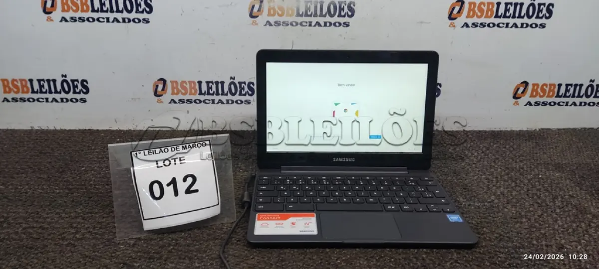 LOTE 012 - 01 NOTEBOOK 16GB MEMORIA 2GB LINHA CONNECT MARCA SAMSUNG SEM FONTE. (NO ESTADO) ATENÇÃO! FAZER A VISITAÇÃO ANTES DE ARREMATAR, NÃO SABEMOS SE FUNCIONA, LEILÃO NÃO TEM GARANTIA E NEM DEVOLUÇÃO, SUJEITO A POSSÍVEIS AVARIAS VISÍVEIS/OCULTAS E/OU AUSÊNCIA DE COMPONENTES.