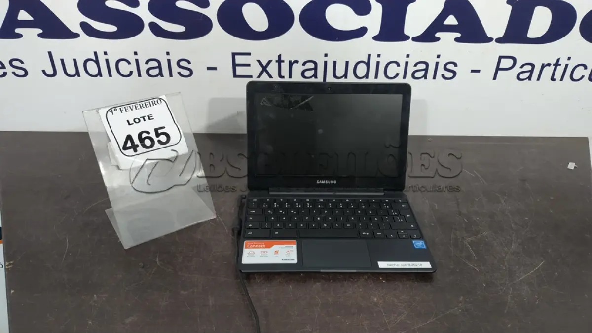 LOTE 465 - 01 NOTEBOOK 16GB MEMÓRIA 2GB LINHA CONNECT MARCA SAMSUNG SEM FONTE. (NO ESTADO) ATENÇÃO! FAZER A VISITAÇÃO ANTES DE ARREMATAR, NÃO SABEMOS SE FUNCIONA, LEILÃO NÃO TEM GARANTIA E NEM DEVOLUÇÃO, SUJEITO A POSSÍVEIS AVARIAS VISÍVEIS/OCULTAS E/OU AUSÊNCIA DE COMPONENTES.