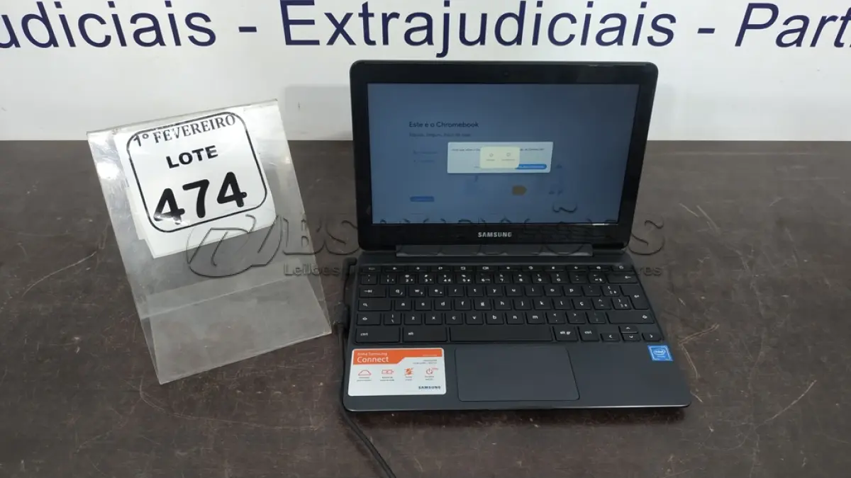 LOTE 474 - 01 NOTEBOOK 16GB MEMÓRIA 2GB LINHA CONNECT MARCA SAMSUNG SEM FONTE. (NO ESTADO) ATENÇÃO! FAZER A VISITAÇÃO ANTES DE ARREMATAR, NÃO SABEMOS SE FUNCIONA, LEILÃO NÃO TEM GARANTIA E NEM DEVOLUÇÃO, SUJEITO A POSSÍVEIS AVARIAS VISÍVEIS/OCULTAS E/OU AUSÊNCIA DE COMPONENTES.