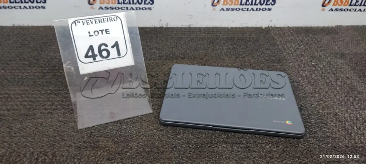 LOTE 461 - 01 NOTEBOOK 16GB MEMÓRIA 2GB LINHA CONNECT MARCA SAMSUNG SEM FONTE. (NO ESTADO) ATENÇÃO! FAZER A VISITAÇÃO ANTES DE ARREMATAR, NÃO SABEMOS SE FUNCIONA, LEILÃO NÃO TEM GARANTIA E NEM DEVOLUÇÃO, SUJEITO A POSSÍVEIS AVARIAS VISÍVEIS/OCULTAS E/OU AUSÊNCIA DE COMPONENTES.