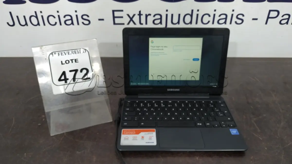 LOTE 472 - 01 NOTEBOOK 16GB MEMÓRIA 2GB LINHA CONNECT MARCA SAMSUNG SEM FONTE. (NO ESTADO) ATENÇÃO! FAZER A VISITAÇÃO ANTES DE ARREMATAR, NÃO SABEMOS SE FUNCIONA, LEILÃO NÃO TEM GARANTIA E NEM DEVOLUÇÃO, SUJEITO A POSSÍVEIS AVARIAS VISÍVEIS/OCULTAS E/OU AUSÊNCIA DE COMPONENTES.