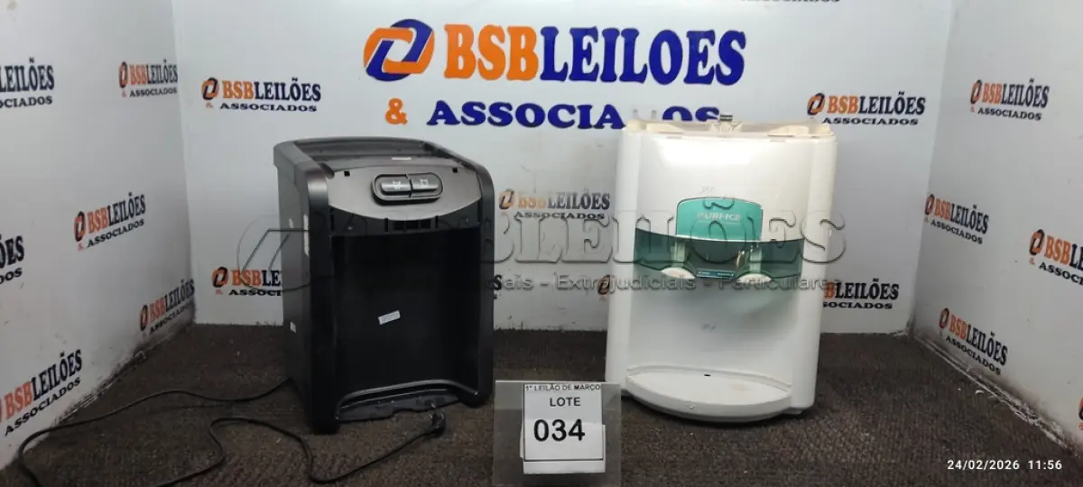 LOTE 034 - 02 PURIFICADORES DE ÁGUA MARCAS CONSUL E LATINA. (NO ESTADO) ATENÇÃO! FAZER A VISITAÇÃO ANTES DE ARREMATAR, NÃO SABEMOS SE FUNCIONA, LEILÃO NÃO TEM GARANTIA E NEM DEVOLUÇÃO, SUJEITO A POSSÍVEIS AVARIAS VISÍVEIS/OCULTAS E/OU AUSÊNCIA DE COMPONENTES.