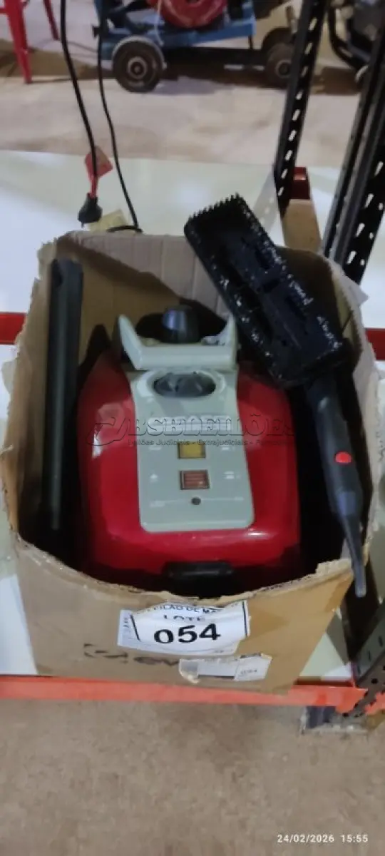 LOTE 054 - 01 VAPORIZADOR DE LIMPEZA  220V MODELO TOP LINE 2500 MARCA FOGACCI. (NO ESTADO) ATENÇÃO! FAZER A VISITAÇÃO ANTES DE ARREMATAR, NÃO SABEMOS SE FUNCIONA, LEILÃO NÃO TEM GARANTIA E NEM DEVOLUÇÃO, SUJEITO A POSSÍVEIS AVARIAS VISÍVEIS/OCULTAS E/OU AUSÊNCIA DE COMPONENTES.