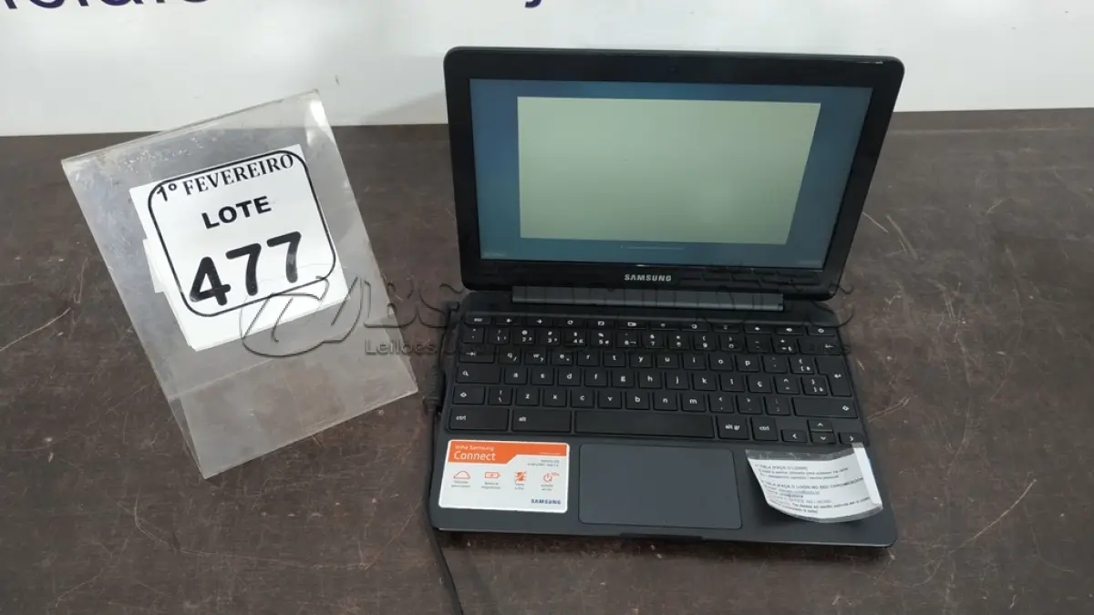 LOTE 477 - 01 NOTEBOOK 16GB MEMORIA 2GB LINHA CONNECT MARCA SAMSUNG SEM FONTE. (NO ESTADO) ATENÇÃO! FAZER A VISITAÇÃO ANTES DE ARREMATAR, NÃO SABEMOS SE FUNCIONA, LEILÃO NÃO TEM GARANTIA E NEM DEVOLUÇÃO, SUJEITO A POSSÍVEIS AVARIAS VISÍVEIS/OCULTAS E/OU AUSÊNCIA DE COMPONENTES.