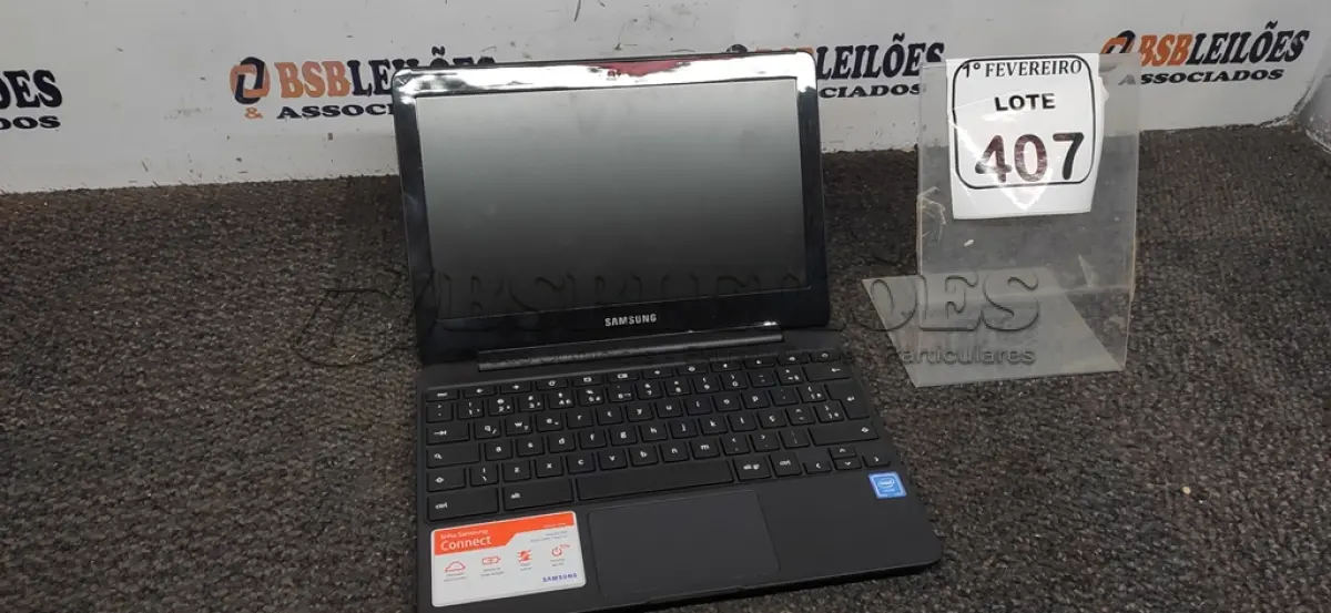 LOTE 407 - 01 NOTEBOOK 16GB MEMÓRIA 2GB LINHA CONNECT MARCA SAMSUNG SEM FONTE. (NO ESTADO) ATENÇÃO! FAZER A VISITAÇÃO ANTES DE ARREMATAR, NÃO SABEMOS SE FUNCIONA, LEILÃO NÃO TEM GARANTIA E NEM DEVOLUÇÃO, SUJEITO A POSSÍVEIS AVARIAS VISÍVEIS/OCULTAS E/OU AUSÊNCIA DE COMPONENTES.