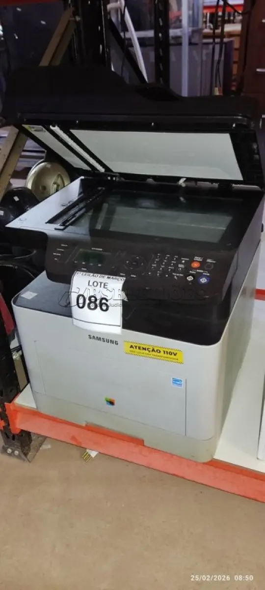 LOTE 086 - 01 IMPRESSORA MULTIFUNCIONAL MODELO CLX-6260FR MARCA SAMSUNG. (NO ESTADO) ATENÇÃO! FAZER A VISITAÇÃO ANTES DE ARREMATAR, NÃO SABEMOS SE FUNCIONA, LEILÃO NÃO TEM GARANTIA E NEM DEVOLUÇÃO, SUJEITO A POSSÍVEIS AVARIAS VISÍVEIS/OCULTAS E/OU AUSÊNCIA DE COMPONENTES.