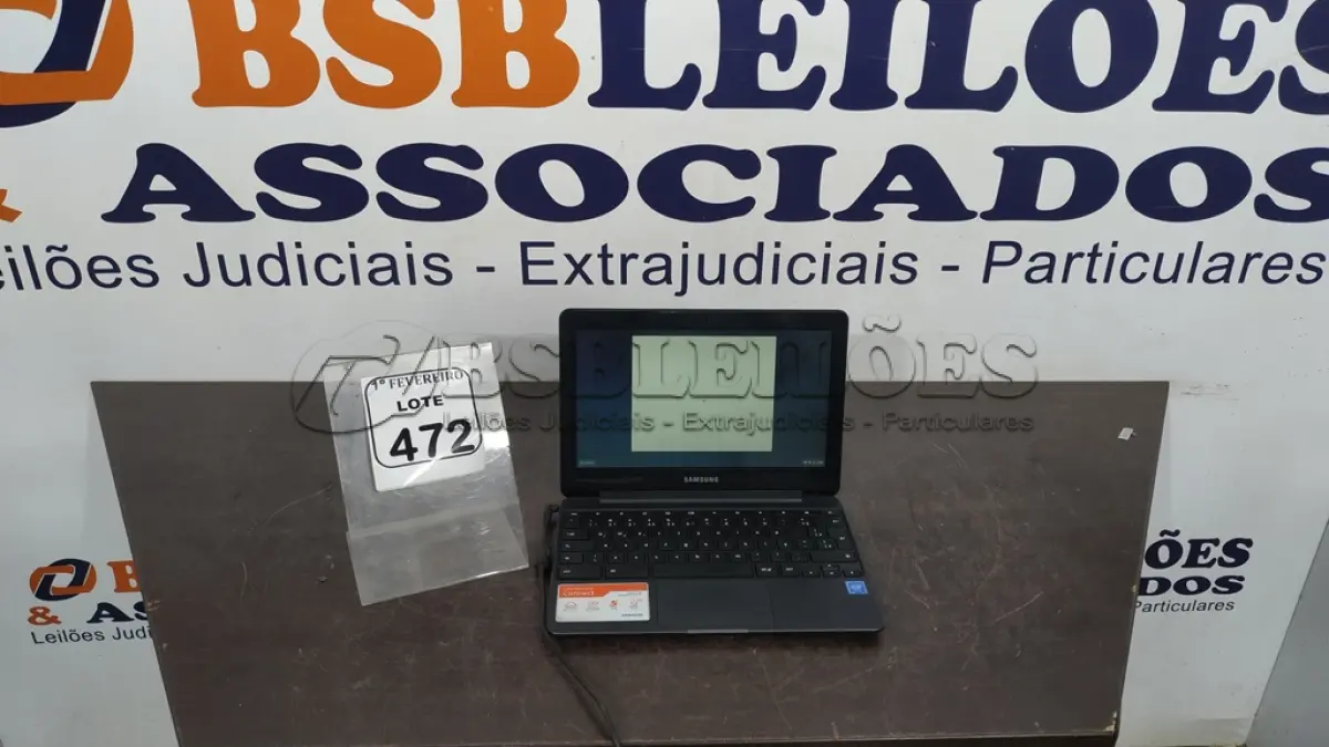 LOTE 472 - 01 NOTEBOOK 16GB MEMÓRIA 2GB LINHA CONNECT MARCA SAMSUNG SEM FONTE. (NO ESTADO) ATENÇÃO! FAZER A VISITAÇÃO ANTES DE ARREMATAR, NÃO SABEMOS SE FUNCIONA, LEILÃO NÃO TEM GARANTIA E NEM DEVOLUÇÃO, SUJEITO A POSSÍVEIS AVARIAS VISÍVEIS/OCULTAS E/OU AUSÊNCIA DE COMPONENTES.