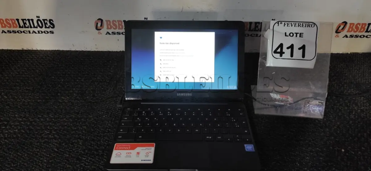 LOTE 411 - 01 NOTEBOOK 16GB MEMÓRIA 2GB LINHA CONNECT MARCA SAMSUNG SEM FONTE. (NO ESTADO) ATENÇÃO! FAZER A VISITAÇÃO ANTES DE ARREMATAR, NÃO SABEMOS SE FUNCIONA, LEILÃO NÃO TEM GARANTIA E NEM DEVOLUÇÃO, SUJEITO A POSSÍVEIS AVARIAS VISÍVEIS/OCULTAS E/OU AUSÊNCIA DE COMPONENTES.