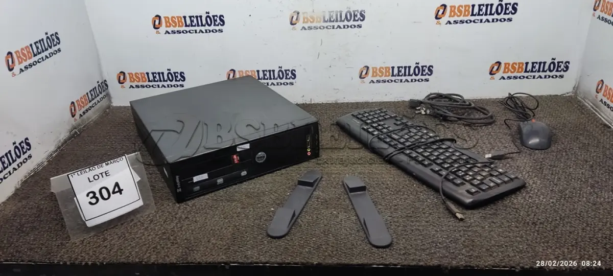 LOTE 304 - 01 CPU INFORWAY 4GB HD 500, 01 MOUSE, 01 TECLADO, 01BASE DE CPU, 01 CABO DE FORÇA. (NO ESTADO) ATENÇÃO! FAZER A VISITAÇÃO ANTES DE ARREMATAR, NÃO SABEMOS SE FUNCIONA. LEILÃO NÃO TEM GARANTIA E NEM DEVOLUÇÃO, SUJEITO A POSSÍVEIS AVARIAS VISÍVEIS/OCULTAS E/OU AUSÊNCIA DE COMPONENTES.
