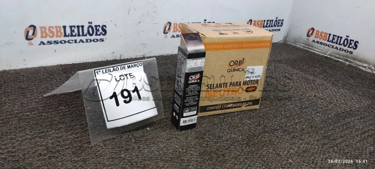 LOTE 191 - 12 BISNAGAS DE ADESIVO DE SILICONE NEUTRO DE 70G MARCA ORBI QUÍMICA. (NO ESTADO) ATENÇÃO! FAZER A VISITAÇÃO ANTES DE ARREMATAR, NÃO SABEMOS SE FUNCIONA, LEILÃO NÃO TEM GARANTIA E NEM DEVOLUÇÃO, SUJEITO A POSSÍVEIS AVARIAS VISÍVEIS/OCULTAS E/OU AUSÊNCIA DE COMPONENTES.