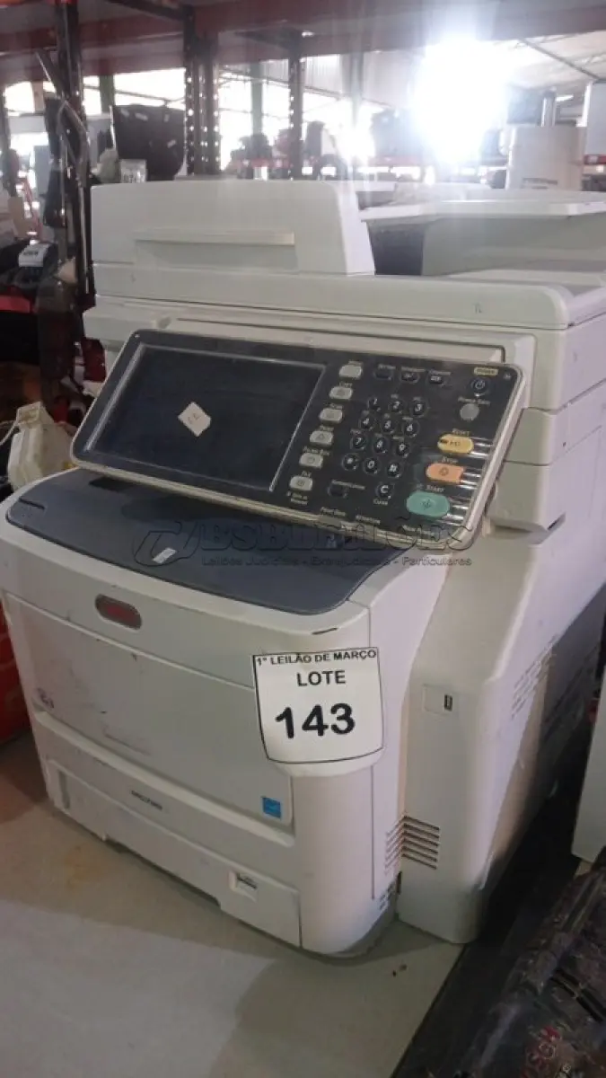 LOTE 143 - 01 IMPRESSORA MULTIFUNCIONAL MODELO MC780 MARCA OKI. (NO ESTADO) ATENÇÃO! FAZER A VISITAÇÃO ANTES DE ARREMATAR, NÃO SABEMOS SE FUNCIONA, LEILÃO NÃO TEM GARANTIA E NEM DEVOLUÇÃO, SUJEITO A POSSÍVEIS AVARIAS VISÍVEIS/OCULTAS E/OU AUSÊNCIA DE COMPONENTES.