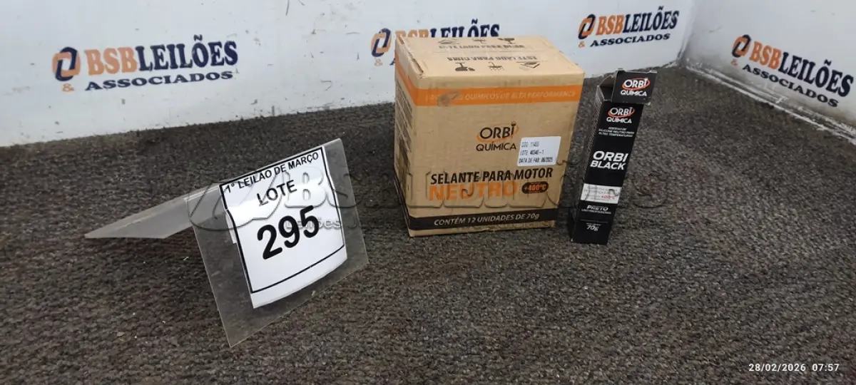 LOTE 295 - 12 BISNAGAS DE ADESIVO DE SILICONE NEUTRO DE 70G MARCA ORBI QUÍMICA. (NO ESTADO) ATENÇÃO! FAZER A VISITAÇÃO ANTES DE ARREMATAR, NÃO SABEMOS SE FUNCIONA, LEILÃO NÃO TEM GARANTIA E NEM DEVOLUÇÃO, SUJEITO A POSSÍVEIS AVARIAS VISÍVEIS/OCULTAS E/OU AUSÊNCIA DE COMPONENTES.
