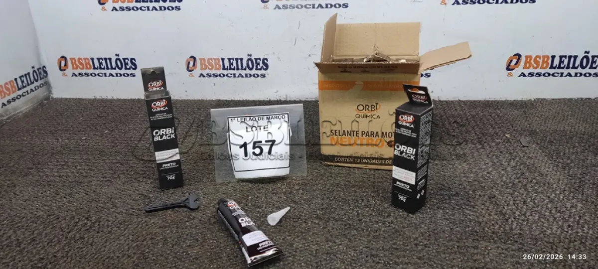 LOTE 157 - 12 BISNAGAS DE ADESIVO DE SILICONE NEUTRO DE 70G MARCA ORBI QUIMICA. (NO ESTADO) ATENÇÃO! FAZER A VISITAÇÃO ANTES DE ARREMATAR, NÃO SABEMOS SE FUNCIONA, LEILÃO NÃO TEM GARANTIA E NEM DEVOLUÇÃO, SUJEITO A POSSÍVEIS AVARIAS VISÍVEIS/OCULTAS E/OU AUSÊNCIA DE COMPONENTES.