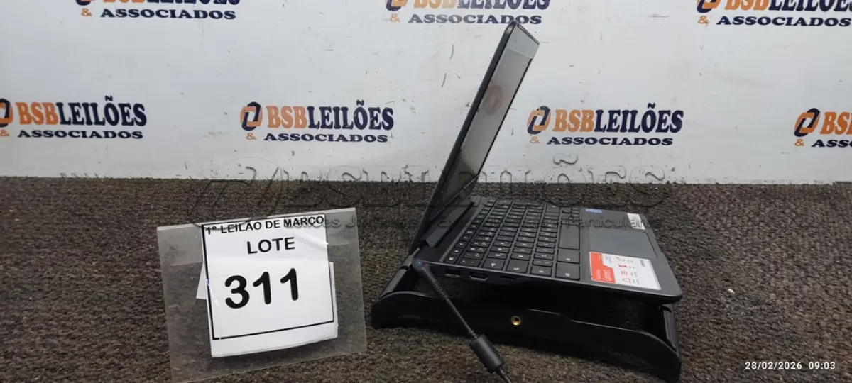 LOTE 311 - 01 NOTEBOOK 2GB DE MEMÓRIA, 16GB E.MMC TELA 11.6’’ LINHA CONNECT MARCA SAMSUNG SEM FONTE. (NO ESTADO) ATENÇÃO! FAZER A VISITAÇÃO ANTES DE ARREMATAR, NÃO SABEMOS SE FUNCIONA, LEILÃO NÃO TEM GARANTIA E NEM DEVOLUÇÃO, SUJEITO A POSSÍVEIS AVARIAS VISÍVEIS/OCULTAS E/OU AUSÊNCIA DE COMPONENTES.