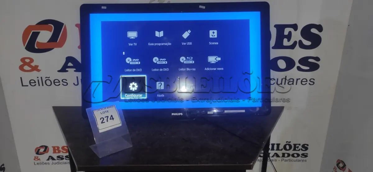 LOTE 274 - 01 TV LCD 40’’ MARCA PHILIPS. (NO ESTADO) ATENÇÃO! FAZER A VISITAÇÃO ANTES DE ARREMATAR, NÃO SABEMOS SE FUNCIONA, LEILÃO NÃO TEM GARANTIA E NEM DEVOLUÇÃO, SUJEITO A POSSÍVEIS AVARIAS VISÍVEIS/OCULTAS E/OU AUSÊNCIA DE COMPONENTES.
