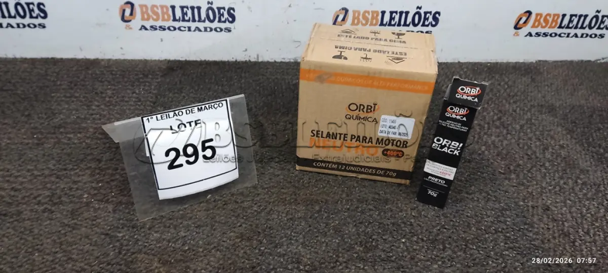 LOTE 295 - 12 BISNAGAS DE ADESIVO DE SILICONE NEUTRO DE 70G MARCA ORBI QUÍMICA. (NO ESTADO) ATENÇÃO! FAZER A VISITAÇÃO ANTES DE ARREMATAR, NÃO SABEMOS SE FUNCIONA, LEILÃO NÃO TEM GARANTIA E NEM DEVOLUÇÃO, SUJEITO A POSSÍVEIS AVARIAS VISÍVEIS/OCULTAS E/OU AUSÊNCIA DE COMPONENTES.
