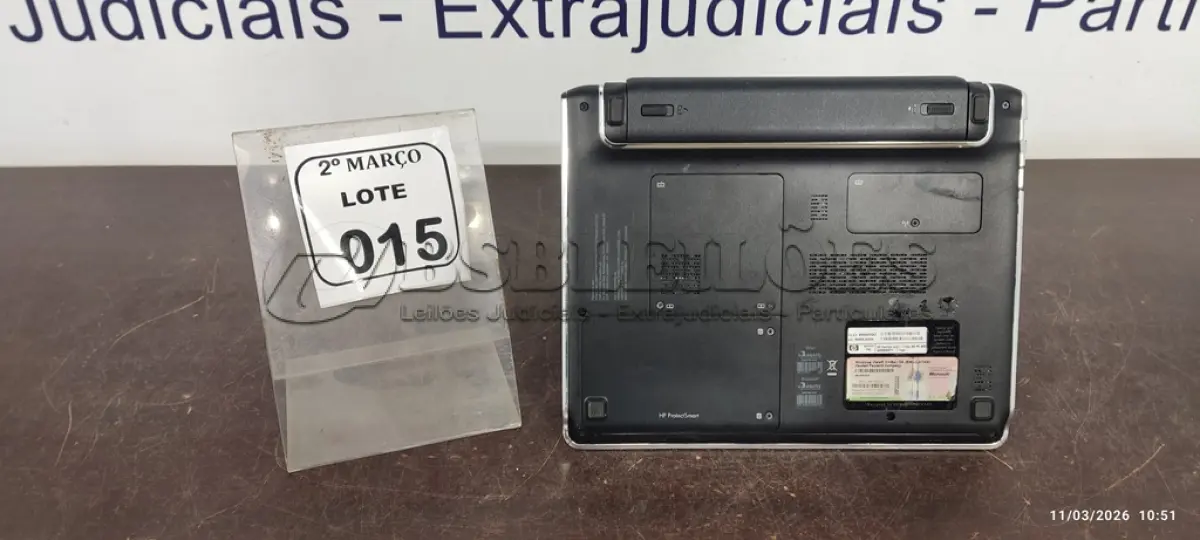 LOTE 015 - 01 NOTEBOOK MARCA HP SEM CARREGADOR. (NO ESTADO) ATENÇÃO! FAZER A VISITAÇÃO ANTES DE ARREMATAR, NÃO SABEMOS SE FUNCIONA, LEILÃO NÃO TEM GARANTIA E NEM DEVOLUÇÃO, SUJEITO A POSSÍVEIS AVARIAS VISÍVEIS/OCULTAS E/OU AUSÊNCIA DE COMPONENTES.