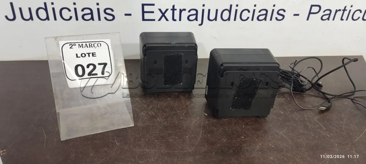 LOTE 027 - 02 LEITORAS DE CÓDIGO DE BARRAS MARCAS SWEDA COM FONTE. (NO ESTADO) ATENÇÃO! FAZER A VISITAÇÃO ANTES DE ARREMATAR, NÃO SABEMOS SE FUNCIONA, LEILÃO NÃO TEM GARANTIA E NEM DEVOLUÇÃO, SUJEITO A POSSÍVEIS AVARIAS VISÍVEIS/OCULTAS E/OU AUSÊNCIA DE COMPONENTES.