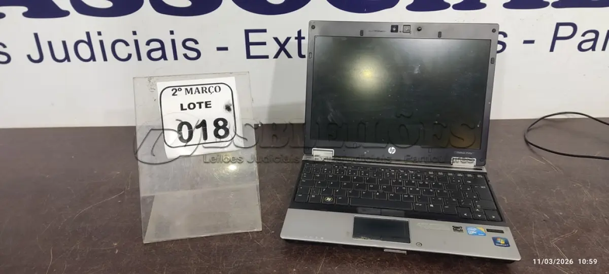 LOTE 018 - 01 NOTEBOOK MARCA HP SEM CARREGADOR. (NO ESTADO) ATENÇÃO! FAZER A VISITAÇÃO ANTES DE ARREMATAR, NÃO SABEMOS SE FUNCIONA, LEILÃO NÃO TEM GARANTIA E NEM DEVOLUÇÃO, SUJEITO A POSSÍVEIS AVARIAS VISÍVEIS/OCULTAS E/OU AUSÊNCIA DE COMPONENTES.