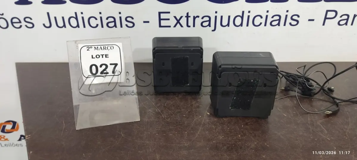 LOTE 027 - 02 LEITORAS DE CÓDIGO DE BARRAS MARCAS SWEDA COM FONTE. (NO ESTADO) ATENÇÃO! FAZER A VISITAÇÃO ANTES DE ARREMATAR, NÃO SABEMOS SE FUNCIONA, LEILÃO NÃO TEM GARANTIA E NEM DEVOLUÇÃO, SUJEITO A POSSÍVEIS AVARIAS VISÍVEIS/OCULTAS E/OU AUSÊNCIA DE COMPONENTES.