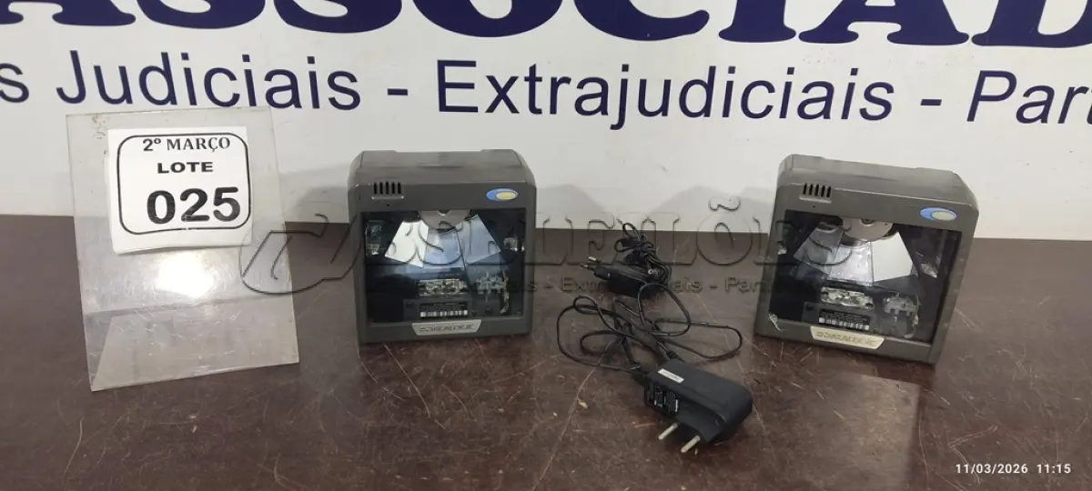 LOTE 025 - 02 LEITORAS DE CÓDIGO DE BARRAS MARCA DATALOGIC COM FONTE. (NO ESTADO) ATENÇÃO! FAZER A VISITAÇÃO ANTES DE ARREMATAR, NÃO SABEMOS SE FUNCIONA, LEILÃO NÃO TEM GARANTIA E NEM DEVOLUÇÃO, SUJEITO A POSSÍVEIS AVARIAS VISÍVEIS/OCULTAS E/OU AUSÊNCIA DE COMPONENTES.