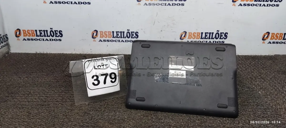 LOTE 379 - 01 NOTEBOOK 2GB DE MEMÓRIA, 16GB E.MMC TELA 11.6’’ LINHA CONNECT MARCA SAMSUNG SEM FONTE. (NO ESTADO) ATENÇÃO! FAZER A VISITAÇÃO ANTES DE ARREMATAR, NÃO SABEMOS SE FUNCIONA, LEILÃO NÃO TEM GARANTIA E NEM DEVOLUÇÃO, SUJEITO A POSSÍVEIS AVARIAS VISÍVEIS/OCULTAS E/OU AUSÊNCIA DE COMPONENTES.
