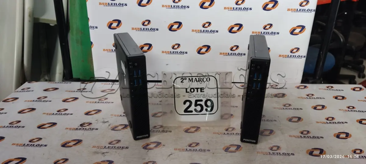 LOTE 259 - 02 MINIS PC SERIE ELITEDESK MARCA HP. (NO ESTADO) ATENÇÃO! FAZER A VISITAÇÃO ANTES DE ARREMATAR, NÃO SABEMOS SE FUNCIONA, LEILÃO NÃO TEM GARANTIA E NEM DEVOLUÇÃO, SUJEITO A POSSÍVEIS AVARIAS VISÍVEIS/OCULTAS E/OU AUSÊNCIA DE COMPONENTES.