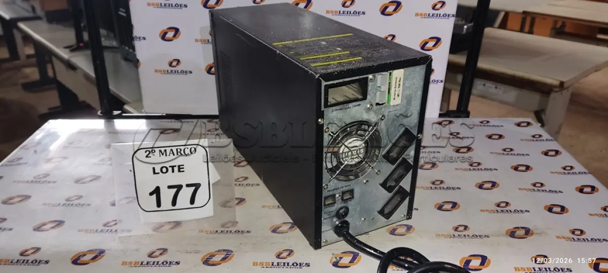 LOTE 177 - 01 NOBREAK MARCA LACERDA. (NO ESTADO) ATENÇÃO! FAZER A VISITAÇÃO ANTES DE ARREMATAR, NÃO SABEMOS SE FUNCIONA, LEILÃO NÃO TEM GARANTIA E NEM DEVOLUÇÃO, SUJEITO A POSSÍVEIS AVARIAS VISÍVEIS/OCULTAS E/OU AUSÊNCIA DE COMPONENTES.