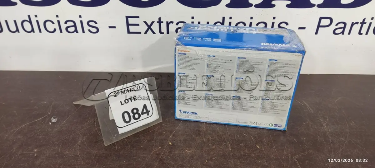 LOTE 084 - 01 CÂMERA NETWORK MARCA VIVOTEK. (NO ESTADO) ATENÇÃO! FAZER A VISITAÇÃO ANTES DE ARREMATAR, NÃO SABEMOS SE FUNCIONA, LEILÃO NÃO TEM GARANTIA E NEM DEVOLUÇÃO, SUJEITO A POSSÍVEIS AVARIAS VISÍVEIS/OCULTAS E/OU AUSÊNCIA DE COMPONENTES.