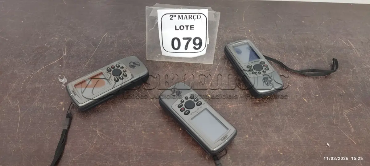 LOTE 079 - 03 GPS MODELO GPS MAP 76CSX. (NO ESTADO) ATENÇÃO! FAZER A VISITAÇÃO ANTES DE ARREMATAR, NÃO SABEMOS SE FUNCIONA, LEILÃO NÃO TEM GARANTIA E NEM DEVOLUÇÃO, SUJEITO A POSSÍVEIS AVARIAS VISÍVEIS/OCULTAS E/OU AUSÊNCIA DE COMPONENTES.