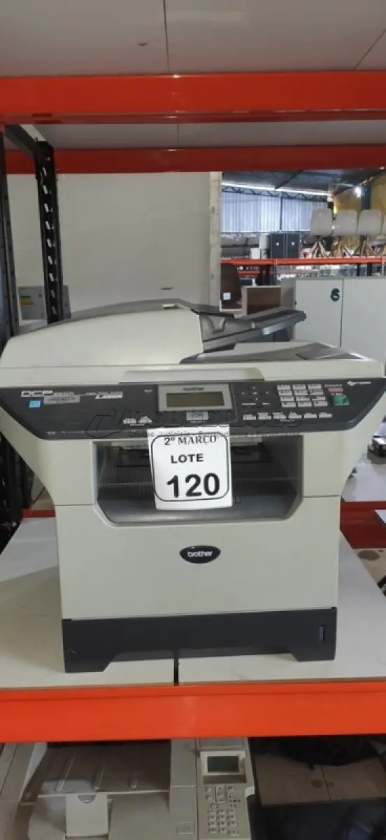 LOTE 120 - 01 IMPRESSORA MULTIFUNCIONAL MODELO DCP8065DN MARCA BROTHER. (NO ESTADO) ATENÇÃO! FAZER A VISITAÇÃO ANTES DE ARREMATAR, NÃO SABEMOS SE FUNCIONA, LEILÃO NÃO TEM GARANTIA E NEM DEVOLUÇÃO, SUJEITO A POSSÍVEIS AVARIAS VISÍVEIS/OCULTAS E/OU AUSÊNCIA DE COMPONENTES.