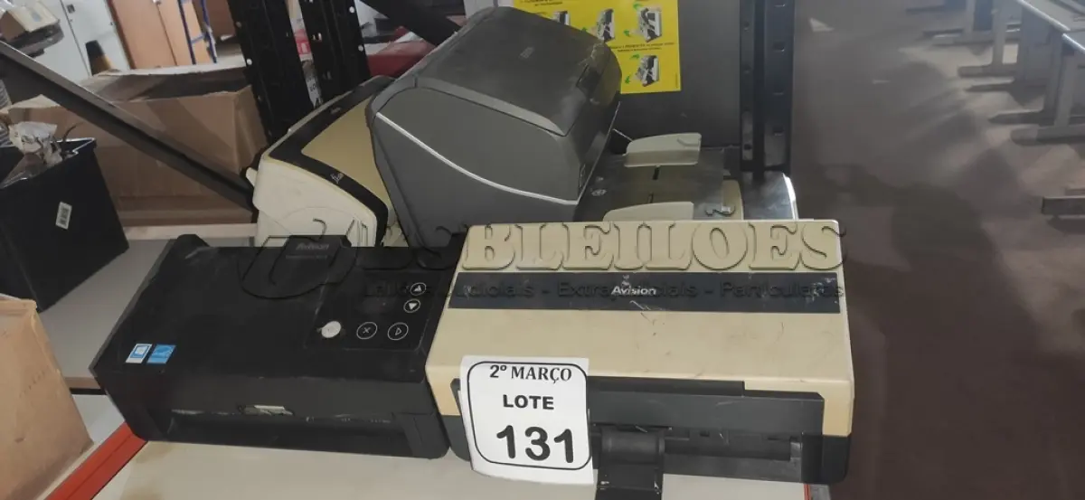 LOTE 131 - 04 SCANNERS DEMARCAS E MODELOS DIVERSOS. (NO ESTADO) ATENÇÃO! FAZER A VISITAÇÃO ANTES DE ARREMATAR, NÃO SABEMOS SE FUNCIONA, LEILÃO NÃO TEM GARANTIA E NEM DEVOLUÇÃO, SUJEITO A POSSÍVEIS AVARIAS VISÍVEIS/OCULTAS E/OU AUSÊNCIA DE COMPONENTES.