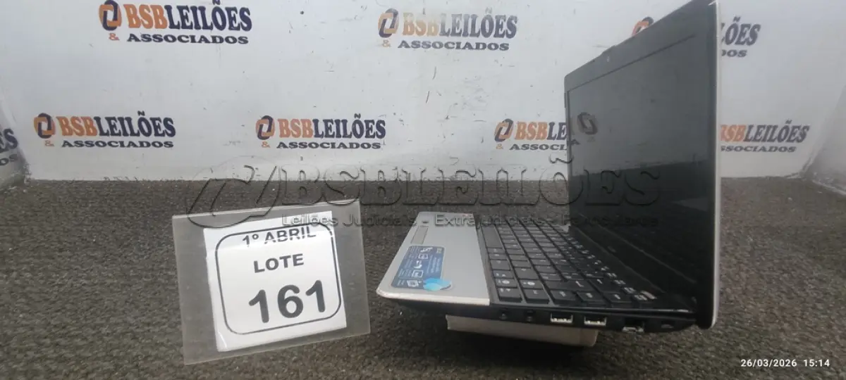 LOTE 161 - 01 NOTEBOOK MARCA ASUS. (NO ESTADO) ATENÇÃO! FAZER A VISITAÇÃO ANTES DE ARREMATAR, NÃO SABEMOS SE FUNCIONA, LEILÃO NÃO TEM GARANTIA E NEM DEVOLUÇÃO, SUJEITO A POSSÍVEIS AVARIAS VISÍVEIS/OCULTAS E/OU AUSÊNCIA DE COMPONENTES.