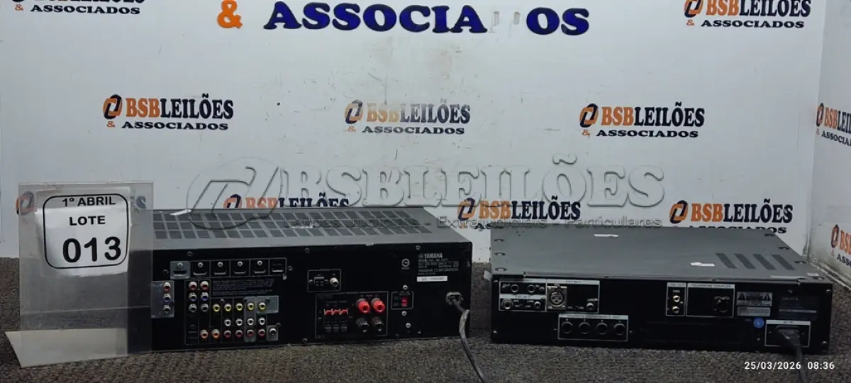 LOTE 013 - 01 UNIDADE DE CONTROLE DE ÁUDIO MODELO SX-M100 MACA SONY E 01 RECEIVER MODELO RX-V377 MARCA YAMAHA. (NO ESTADO) ATENÇÃO! FAZER A VISITAÇÃO ANTES DE ARREMATAR, NÃO SABEMOS SE FUNCIONA, LEILÃO NÃO TEM GARANTIA E NEM DEVOLUÇÃO, SUJEITO A POSSÍVEIS AVARIAS VISÍVEIS/OCULTAS E/OU AUSÊNCIA DE COMPONENTES.