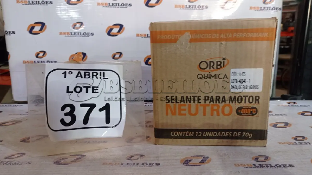 LOTE 371 - 12 BISNAGAS DE ADESIVO DE SILICONE NEUTRO DE 70G MARCA ORBI QUÍMICA. (NO ESTADO) ATENÇÃO! FAZER A VISITAÇÃO ANTES DE ARREMATAR, NÃO SABEMOS SE FUNCIONA, LEILÃO NÃO TEM GARANTIA E NEM DEVOLUÇÃO, SUJEITO A POSSÍVEIS AVARIAS VISÍVEIS/OCULTAS E/OU AUSÊNCIA DE COMPONENTES.