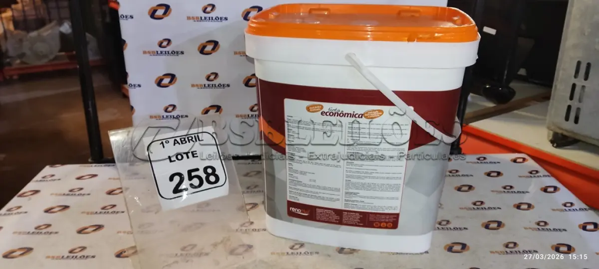 LOTE 258 - 01 BALDE DE SELADOR ACRÍLICO 16L INTERIOR/EXTERIOR MARCA RENOCRIL. (NO ESTADO) ATENÇÃO! FAZER A VISITAÇÃO ANTES DE ARREMATAR, NÃO SABEMOS SE FUNCIONA, LEILÃO NÃO TEM GARANTIA E NEM DEVOLUÇÃO, SUJEITO A POSSÍVEIS AVARIAS VISÍVEIS/OCULTAS E/OU AUSÊNCIA DE COMPONENTES.