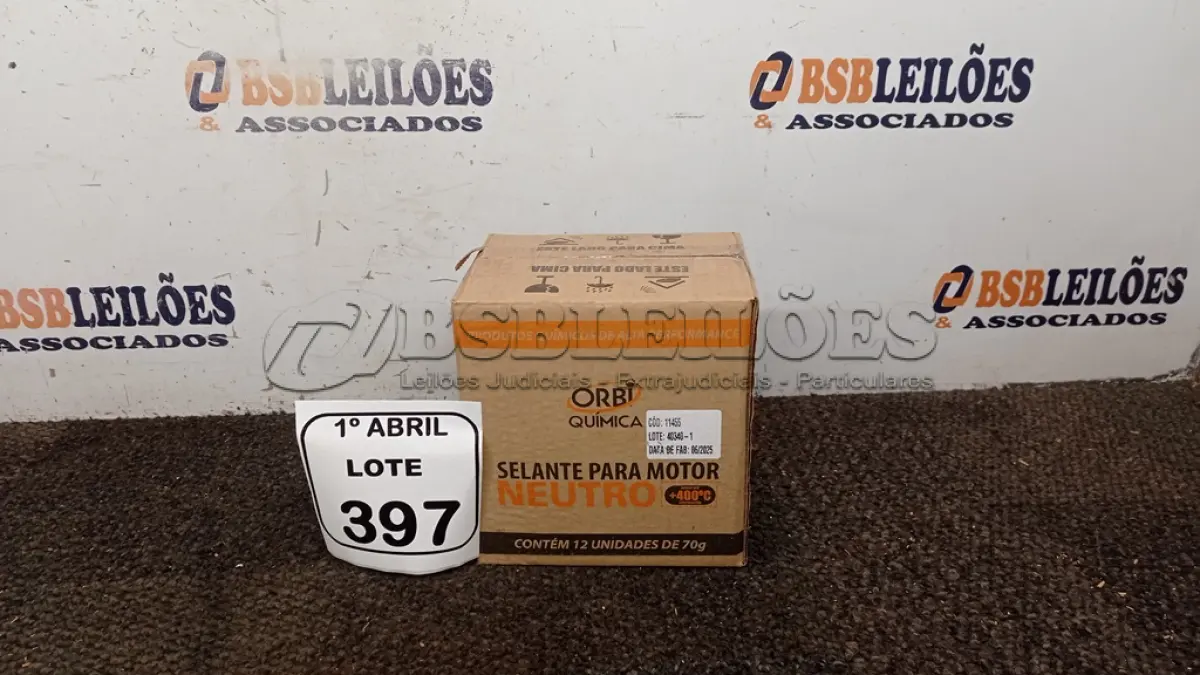 LOTE 397 - 12 BISNAGAS DE ADESIVO DE SILICONE NEUTRO DE 70G MARCA ORBI QUÍMICA. (NO ESTADO) ATENÇÃO! FAZER A VISITAÇÃO ANTES DE ARREMATAR, NÃO SABEMOS SE FUNCIONA, LEILÃO NÃO TEM GARANTIA E NEM DEVOLUÇÃO, SUJEITO A POSSÍVEIS AVARIAS VISÍVEIS/OCULTAS E/OU AUSÊNCIA DE COMPONENTES.