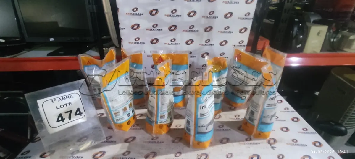 LOTE 474 - 10 PACOTES DE IMPERMEABILIZANTE PARA TRATAMENTO DE PAREDES COM UMIDADES DE 1L CADA MARCA SIKA. (NO ESTADO) ATENÇÃO! FAZER A VISITAÇÃO ANTES DE ARREMATAR, NÃO SABEMOS SE FUNCIONA, LEILÃO NÃO TEM GARANTIA E NEM DEVOLUÇÃO, SUJEITO A POSSÍVEIS AVARIAS VISÍVEIS/OCULTAS E/OU AUSÊNCIA DE COMPONENTES.
