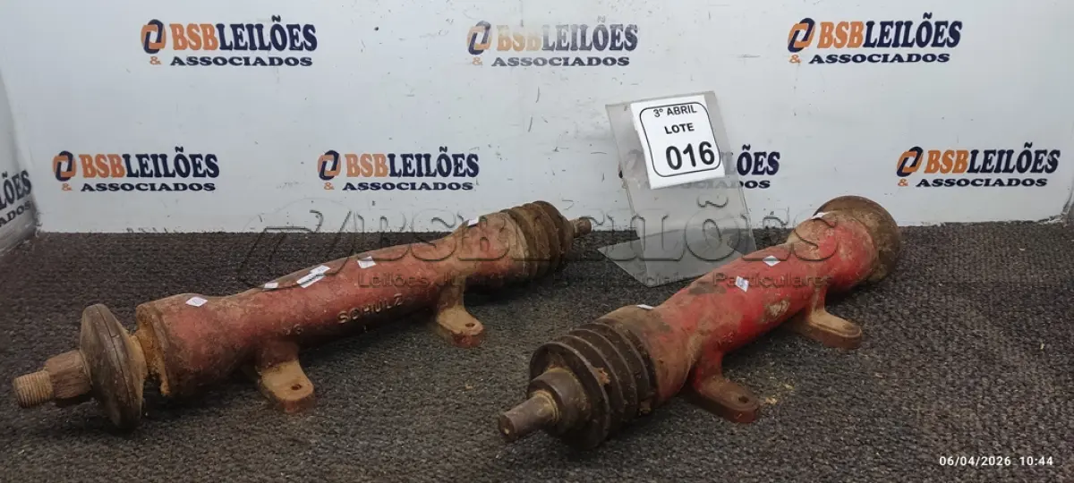 LOTE 016 - 02 EIXOS DE SERRA CIRCULAR. (NO ESTADO) ATENÇÃO! FAZER A VISITAÇÃO ANTES DE ARREMATAR, NÃO SABEMOS SE FUNCIONA, LEILÃO NÃO TEM GARANTIA E NEM DEVOLUÇÃO, SUJEITO A POSSÍVEIS AVARIAS VISÍVEIS/OCULTAS E/OU AUSÊNCIA DE COMPONENTES.