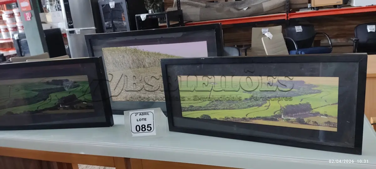 LOTE 085 - 02 QUADROS PEQUENOS DECORATIVOS. (NO ESTADO) ATENÇÃO! FAZER A VISITAÇÃO ANTES DE ARREMATAR, NÃO SABEMOS SE FUNCIONA, LEILÃO NÃO TEM GARANTIA E NEM DEVOLUÇÃO, SUJEITO A POSSÍVEIS AVARIAS VISÍVEIS/OCULTAS E/OU AUSÊNCIA DE COMPONENTES.